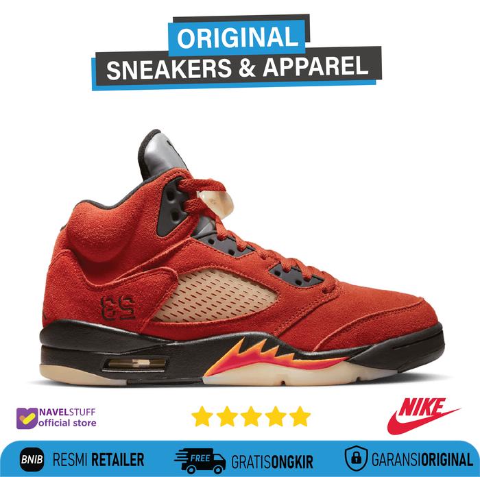 NIKE Air Jordan 5 Retro Martian Sunrise Black Fire Red Muslin Original