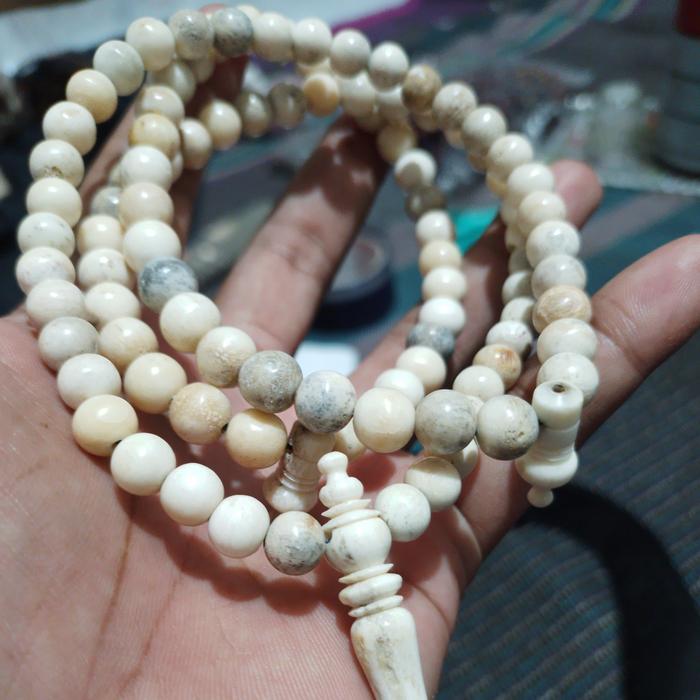 tasbih iga duyung asli dim 8mm isi 99 butir