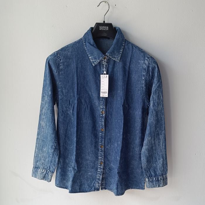 Cecil mc bee Kemeja wanita terbaru Kemeja wanita catton denim kekinian