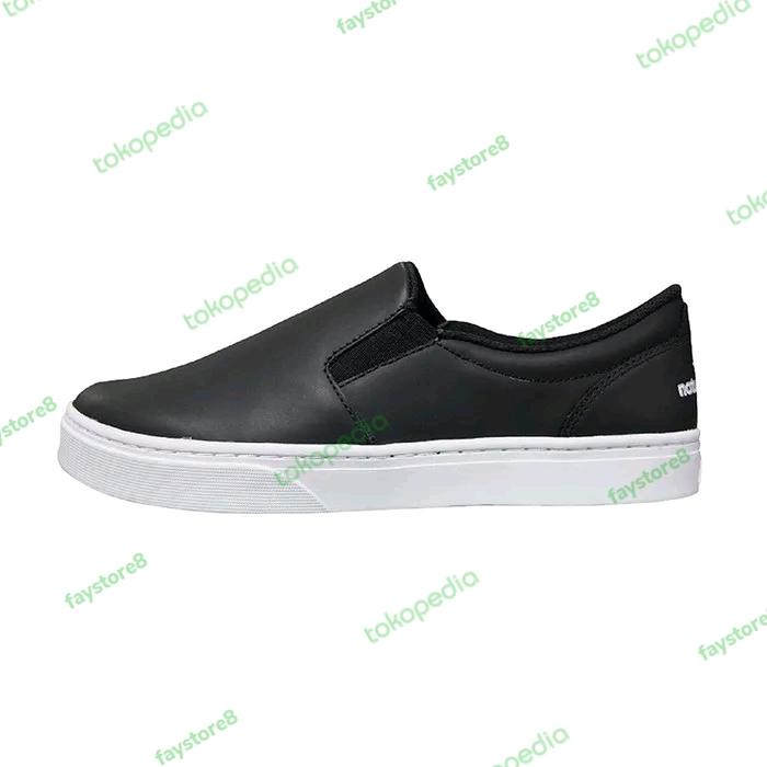 Sepatu League Ordinary U Slip On Unisex Black Sneakers Pria Original
