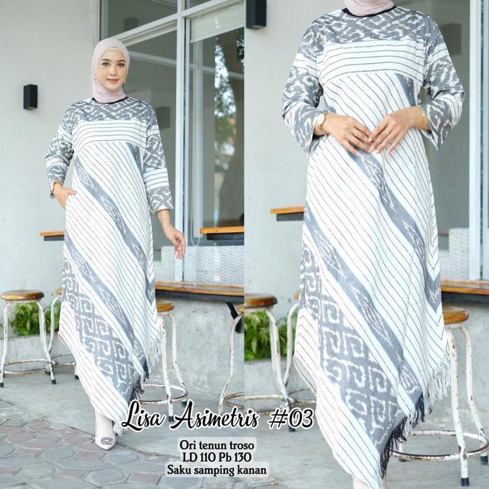 Longdress Tenun Troso Asimetris #1