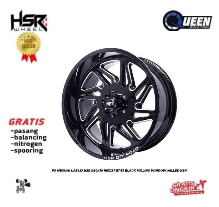 Velg racing mobil Rubicon, Sahara, Wrangler R20 hole 5x127 hsr megumi