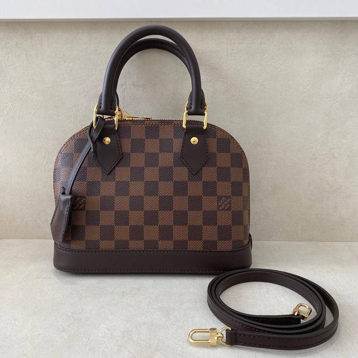 LV Louis Vuitton Alma BB in Damier Ebene / Monogram
