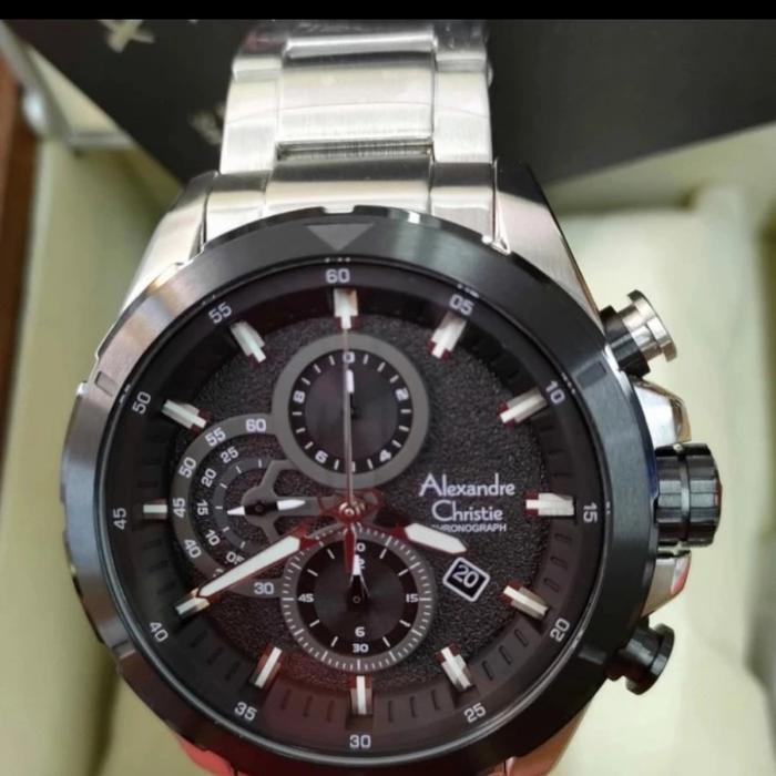 Jam Tangan Analog Pria Alexandre Christie AC 6508 mc stainless blue