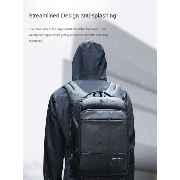 Tas Ransel Laptop 17.3 Inch SW Laptop Backpack USB Port Large Size