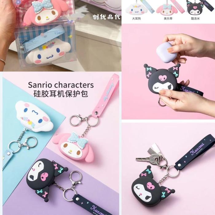 Dompet Koin Case Airpods Earbuds ORI Sanrio Miniso Cinnamoroll Kuromi