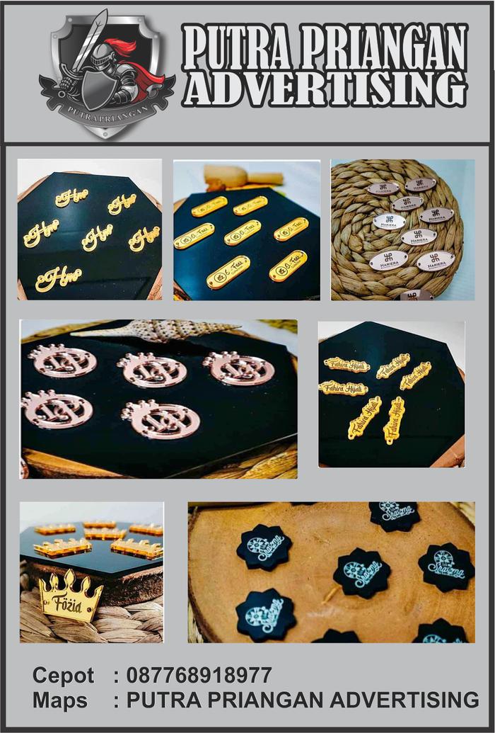 plat logo hijab akrilik
