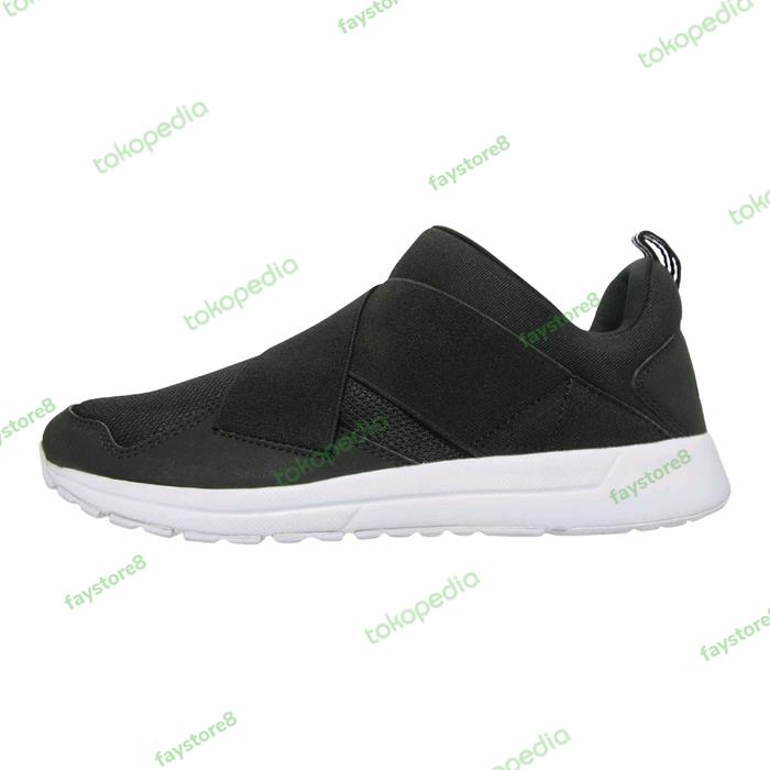 Sepatu League Vault Slip On Hitam Sneakers Unisex Original
