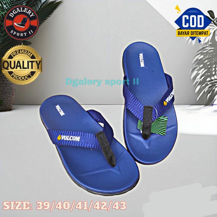 Sandal Sendal volcom jepit tali webing santai pria high premium cowok