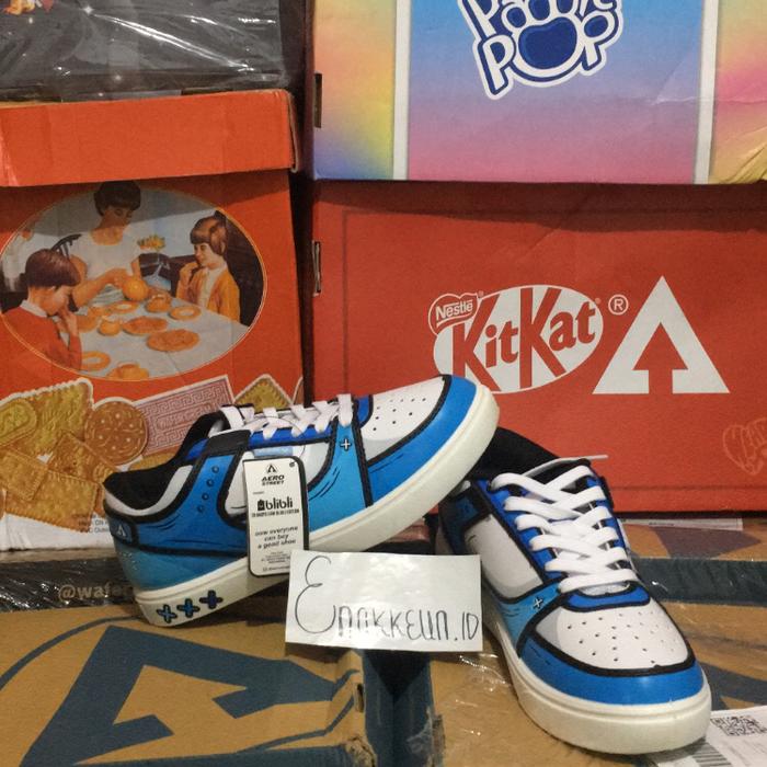 SEPATU AEROSTREET 2D LOW BIRU PUTIH