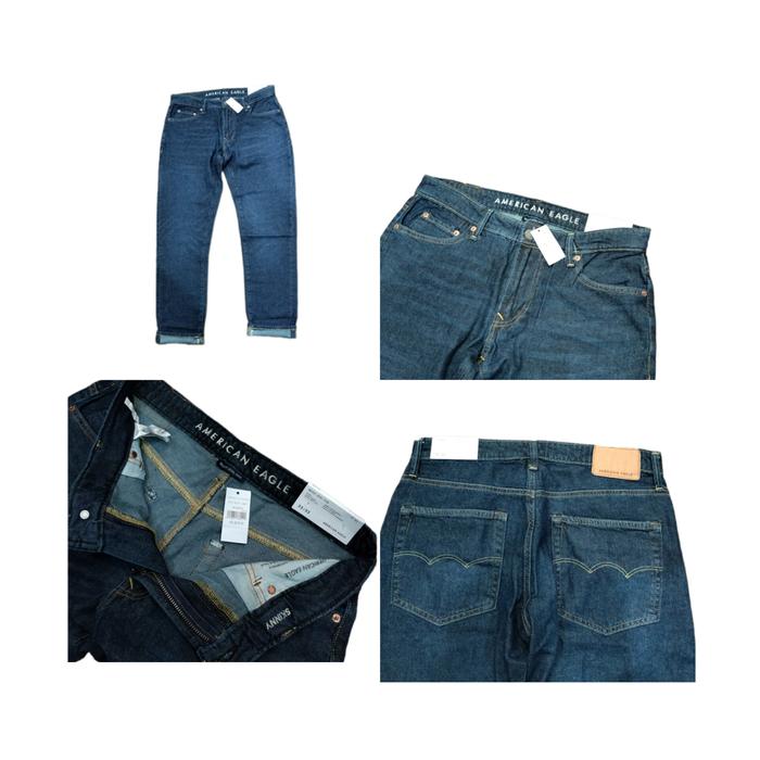 celana jeans American Eagle skinny Strech original dark blue wash