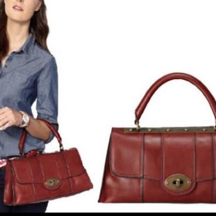 Fossil VRV Top Handle Satchel Red