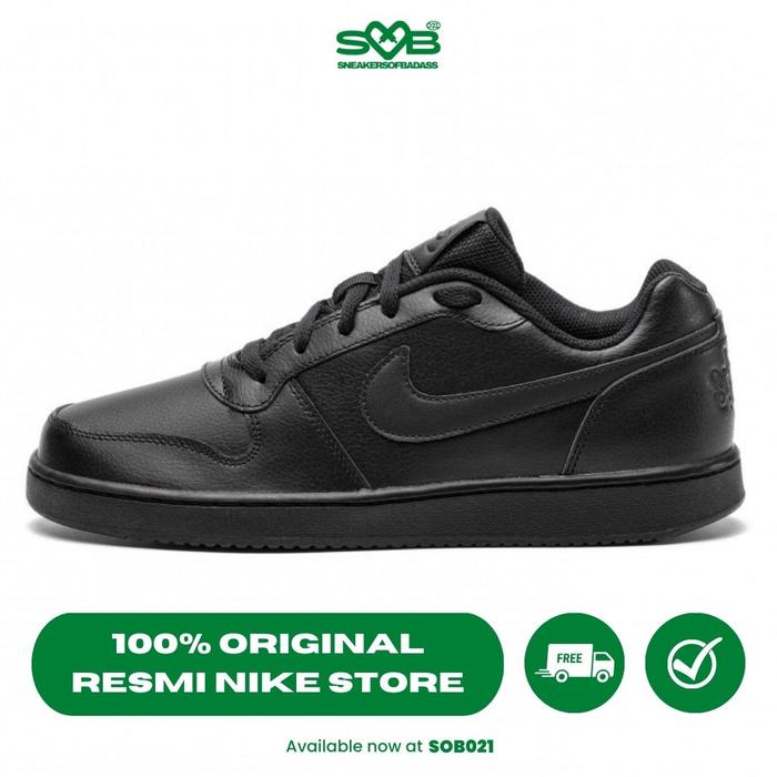 Sepatu Sneakers Nike Men Ebernon Low Black/Black - AQ1775-003