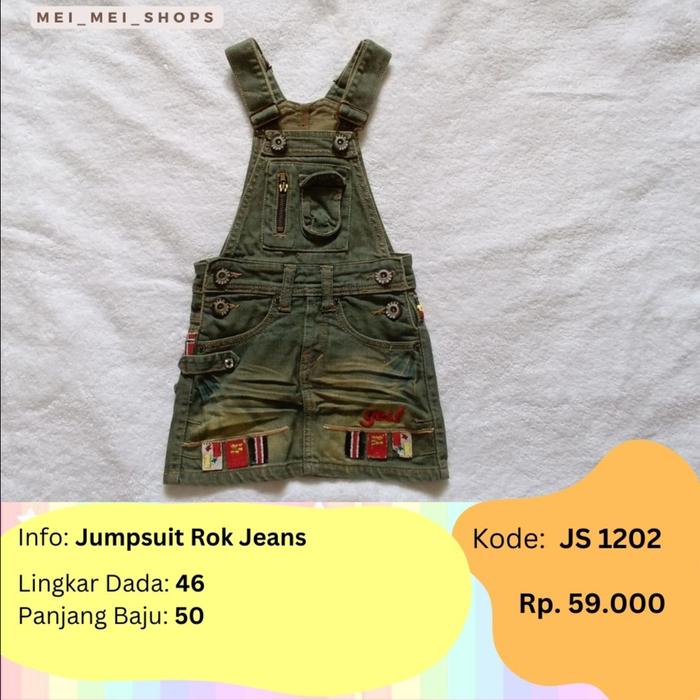JUMPSUIT kode: JS | JUMPSUIT ROK JEANS MONYETAN JAKET ANAK PEREMPUAN