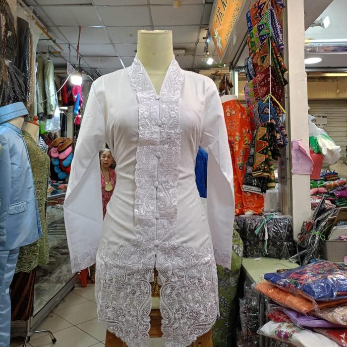 Atasan kebaya Encim premium motif senada Novi/kebaya pesta/wisuda