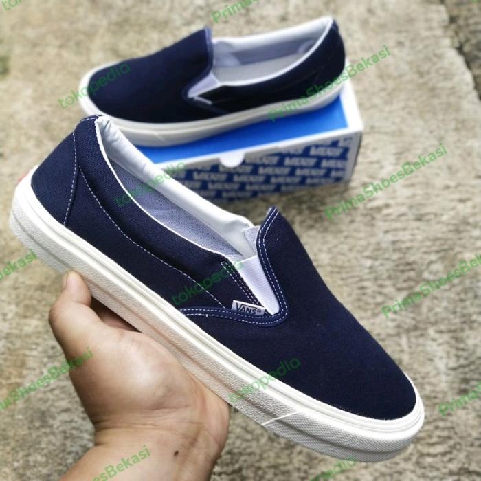 Sepatu Pria Vans Slip On Navy Big Size 45-46