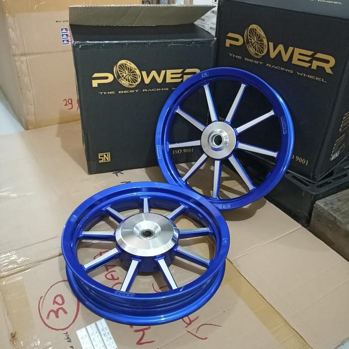 velg Power Sun new Blue Chrome Vario 110