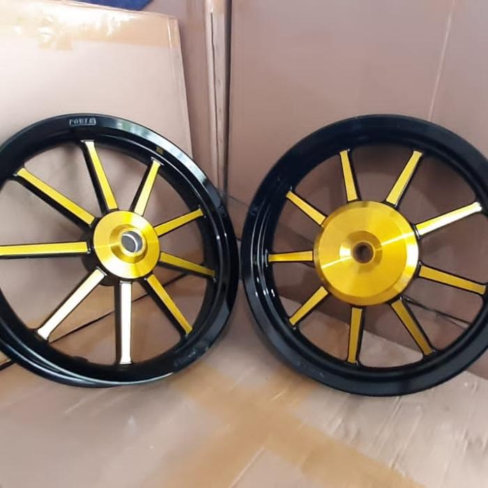 velg Power Sun new Black Gold Vario 110
