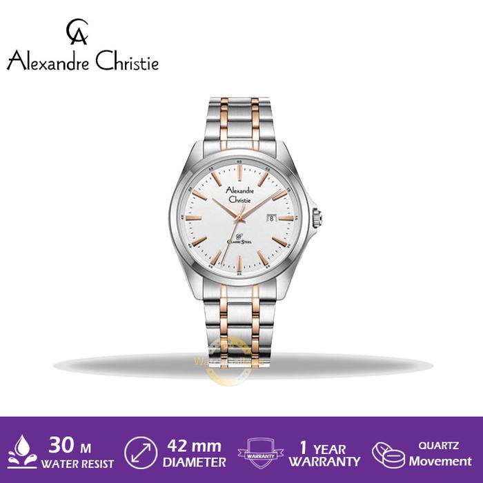 Jam Tangan Analog Pria Alexandre Christie AC 8661 MD BTRSL Original