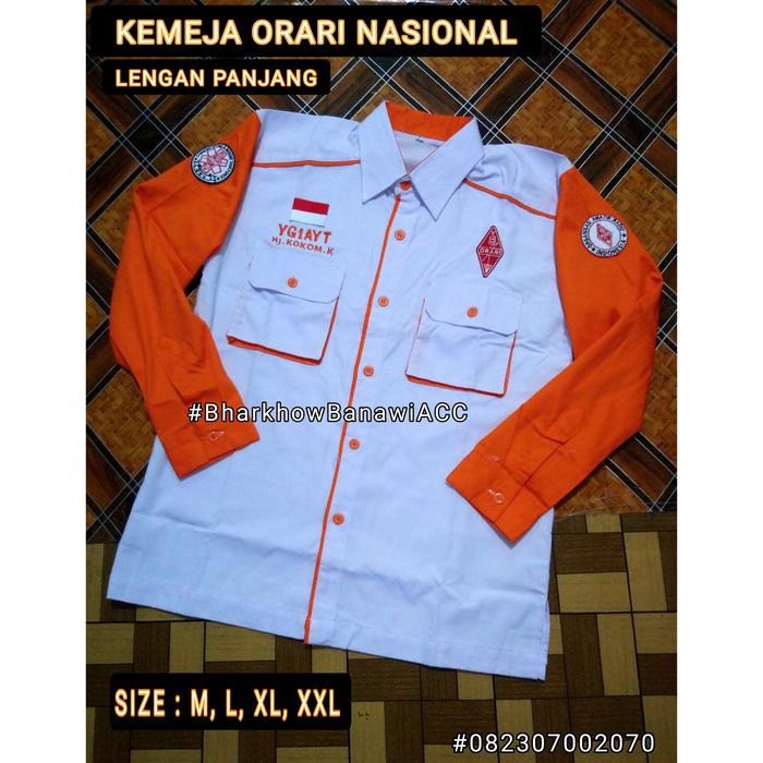 KEMEJA ORARI LENGAN PANJANG FREE BORDIR NAMA DAN CALLSIGN