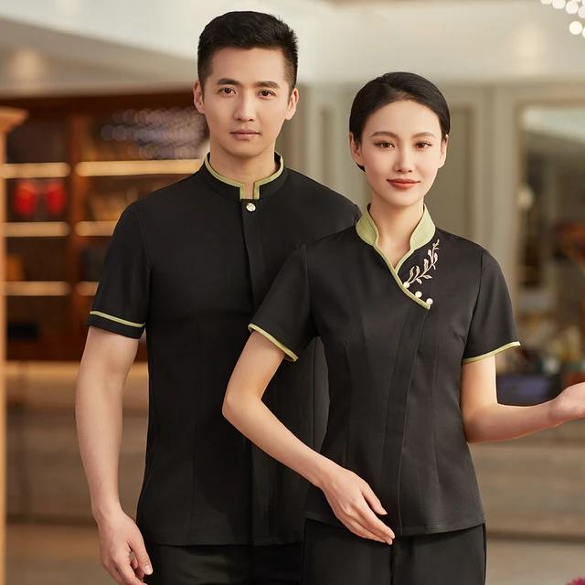 Resto uniform waiters custom atasan bs order set apron kitchen uniform