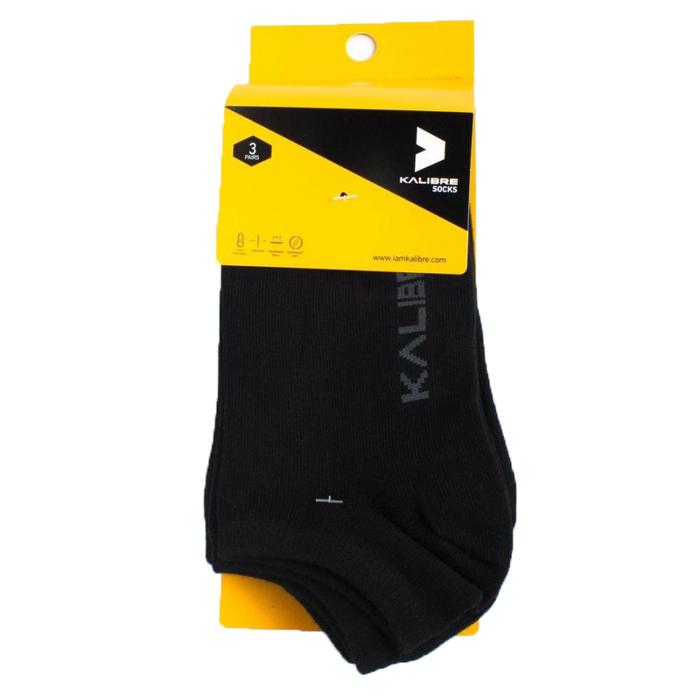 Kaos Kaki Pria Kalibre Low Cut Socks isi 3 Hitam Bahan Berkualitas Nyaman Dipakai Jahitan Rapi dan K