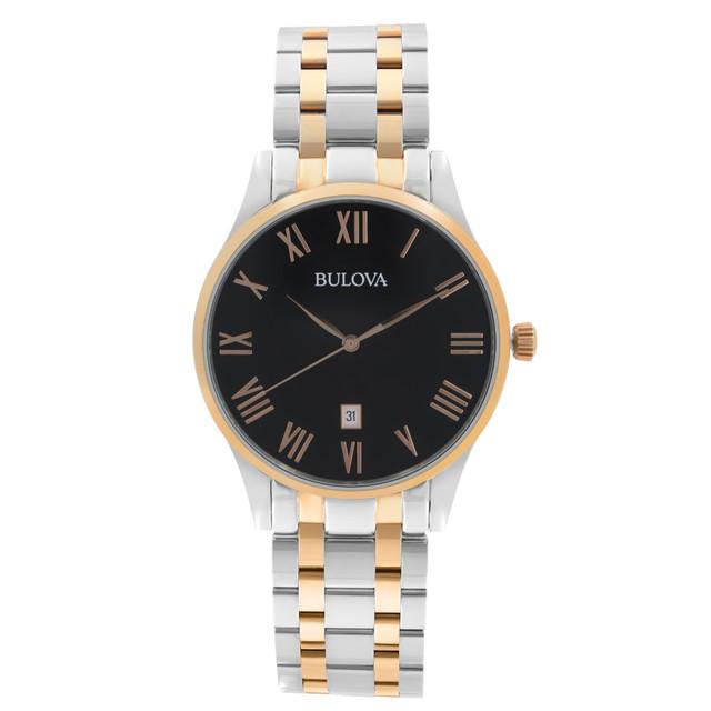 Bulova 98B279 Jam Tangan Pria Stainless Steel Rose Gold Dress Watch