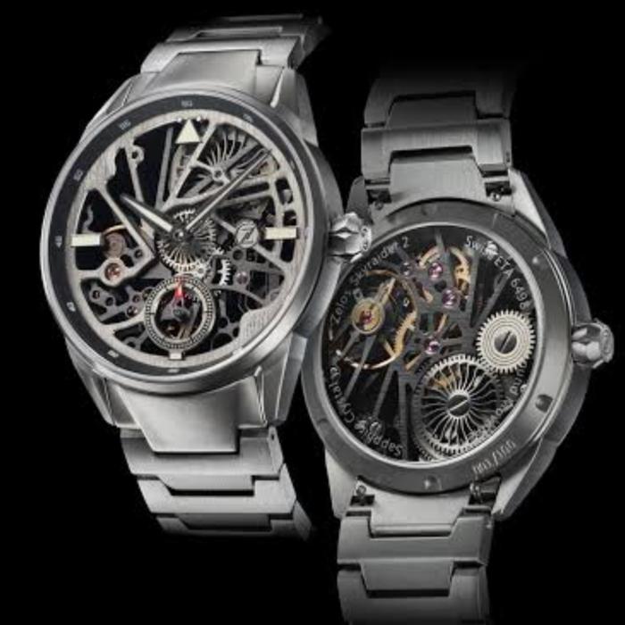 Jam Tangan Zelos Skyraider 2 Titanium Skeleton 42 MM Limited Edition