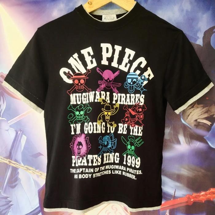 One Piece Hitam Anime Kartun Tee Kaos Baju Anak Remaja Original Second