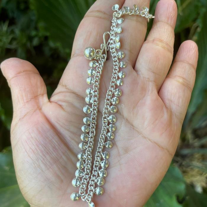 Gelang Kaki Anklet Bracelet Perak Silver Bali India 925 Bunyi Bel