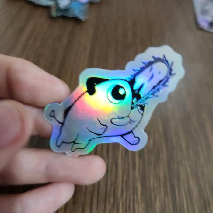Sticker Hologram Anime - PSH1713 - Chainsaw Man - Pochita