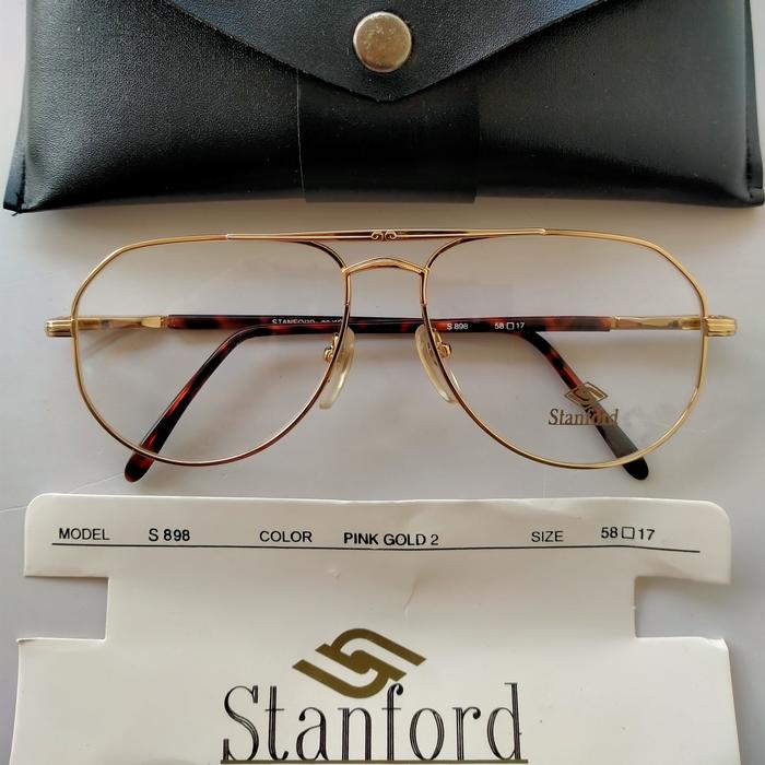 Vintage frame/Vintage Sunglasess 80s  Brand: STANFORD  22KGP  Size: 58-17  Full tag logo brand  Fram