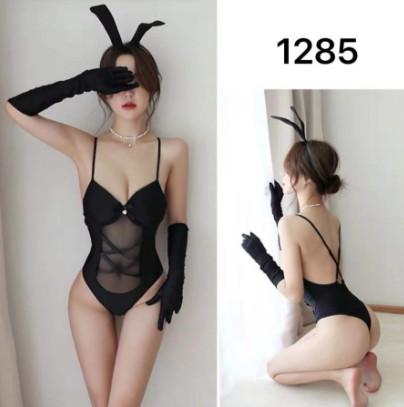 baju tidur wanita sexy dress lingerie cosplay cute bunny girl hitam