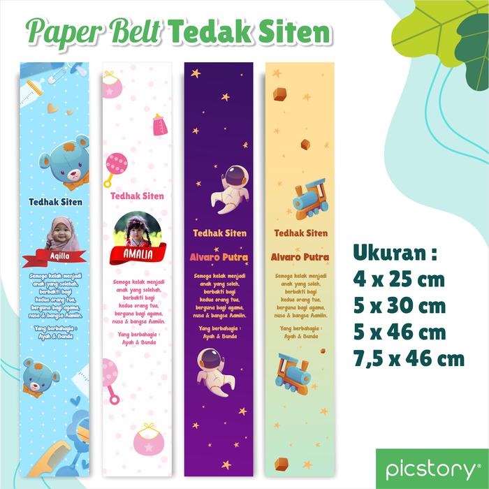 Paperbelt Tedhak Siten - Label Box Bento Tedhak Siten - Sleeve Nasi Ku