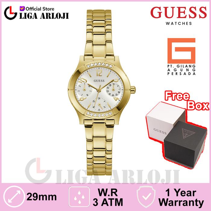 Guess Watches GW0413L2 Original PIPER Jam Tangan Wanita Analog Gold