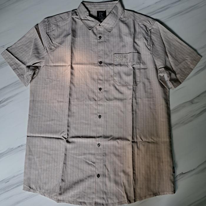 KEMEJA PRIA OUTDOOR ORIGINAL KEMEJA JW JACK WOLFSKIN CREAM XL 2XL 3XL