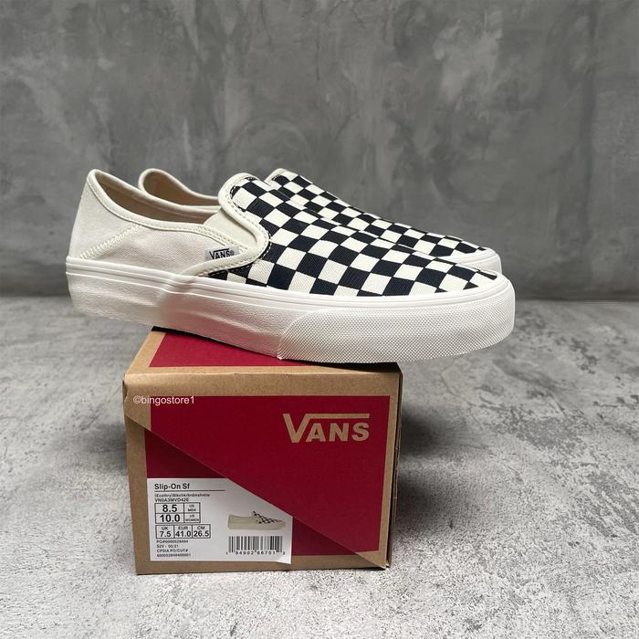 Vans Slip On Eco Theory SF Chekerboard Original - Vans Eco Theory