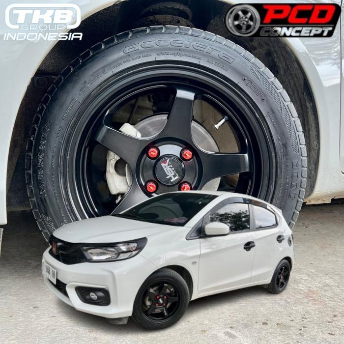 VELG HSR R15 BRIO PLUS BAN 185 55 R15 HSR KAILOLO R15X65 PCD 4X100