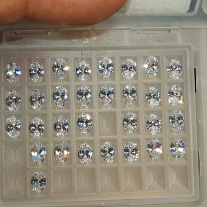 batu permata zircon swarovski Oval 7x9