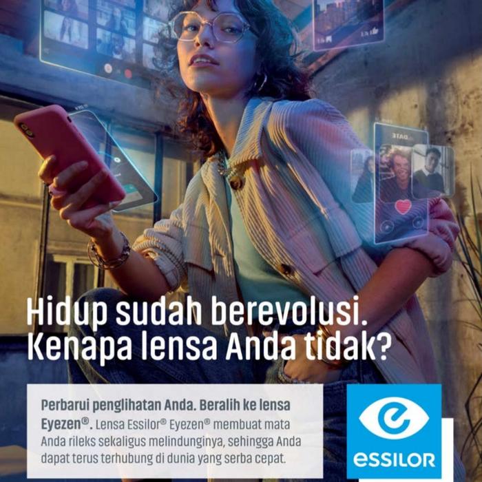 Lensa Essilor EYEZEN BOOST PRO/MAX/PLUS Transitions Grey Crizal Sapphire