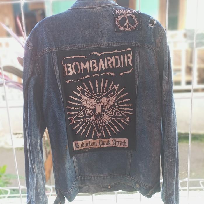 Denim Punk Jacket White Line Idun