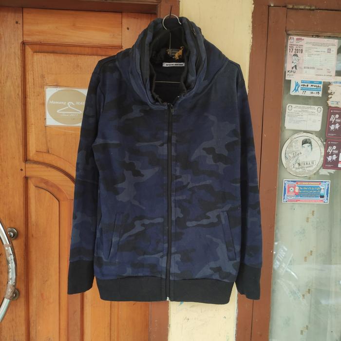 Apache Vintage Volume Neck All Over Pattern Camo Jacket Size L