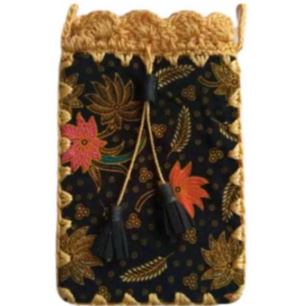 TERMURAH! PROMO Tas Mini Rajut Batik Tempat HP Android/ Tas Selempang