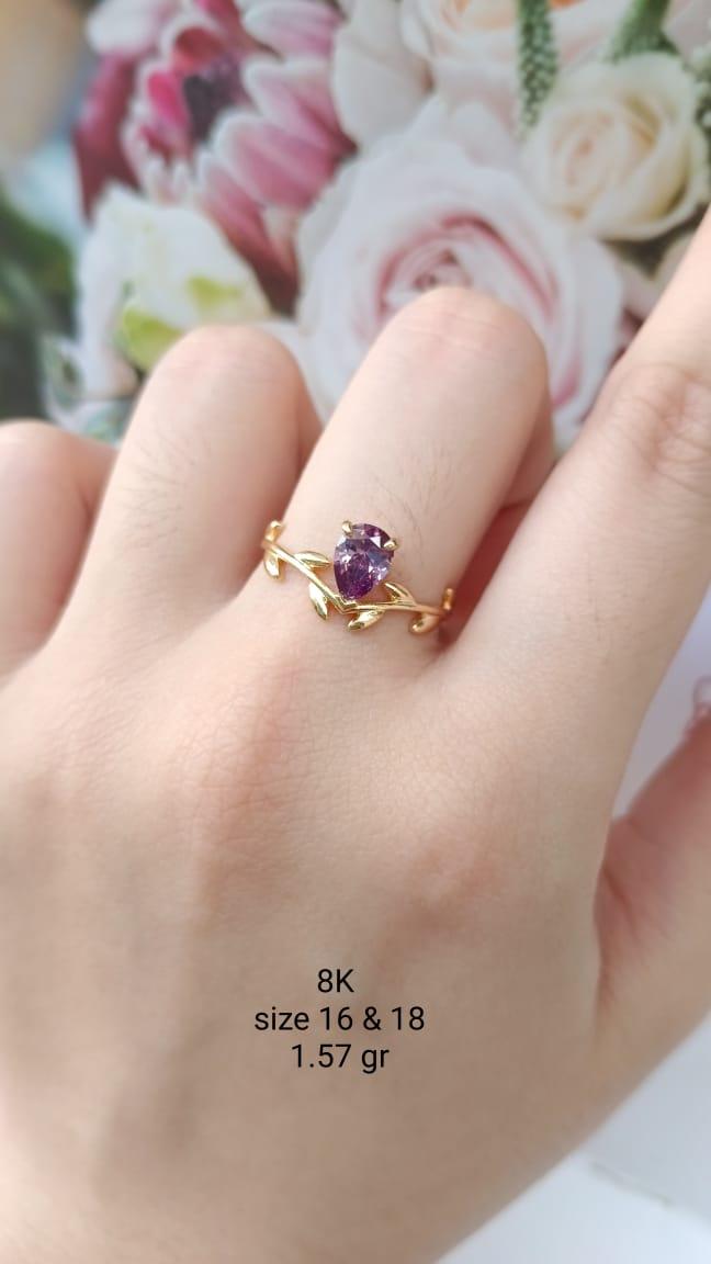 Cincin fashion krawang emas asli kadar muda 375