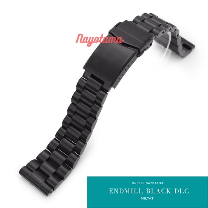 20mm Rantai MILTAT ENDMILL Black DLC Hitam Straight-End V-Clasp