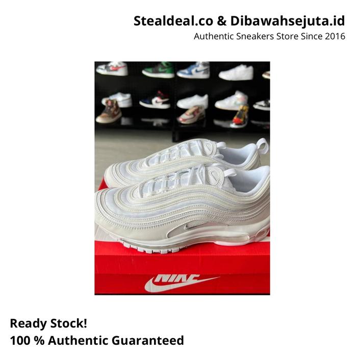 sepatu sneakers nike airmax 97 triple white