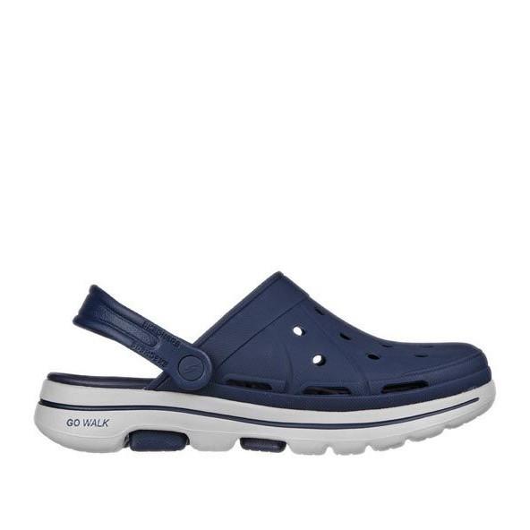 SKECHERS GO WALK 5 MEN'S SANDALS FOAMIES - NAVY ORIGINAL