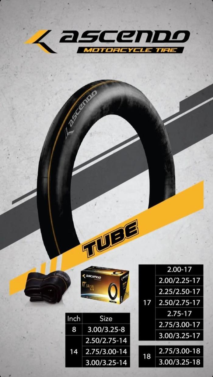 BAN DALAM - ASCENDO TUBE - BAN DALAM ASCENDO 225/250-17 ASC TUBE