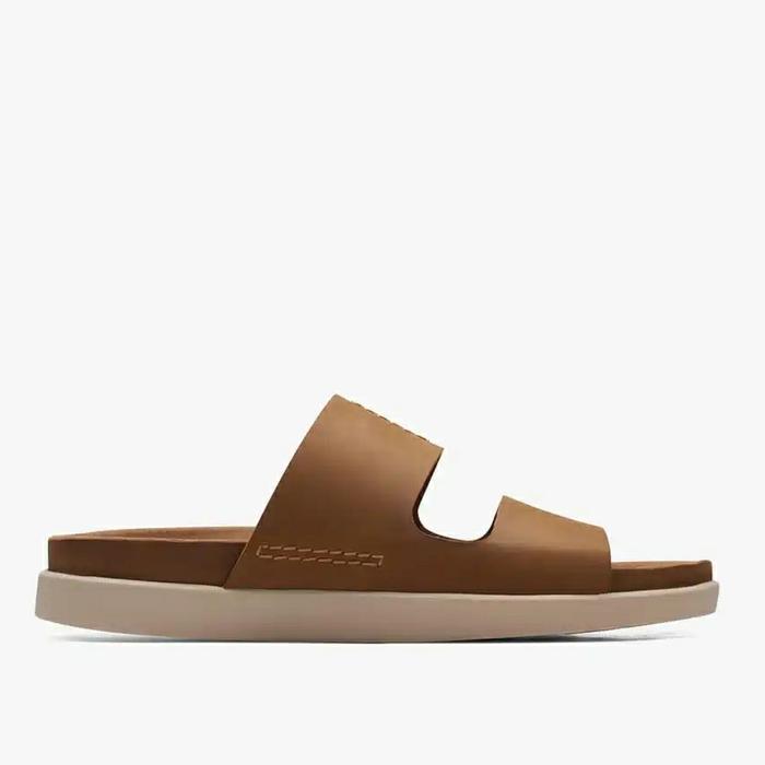 SANDAL PRIA CLARKS Sandals Sunder Coast- Tan Leather ORIGINAL