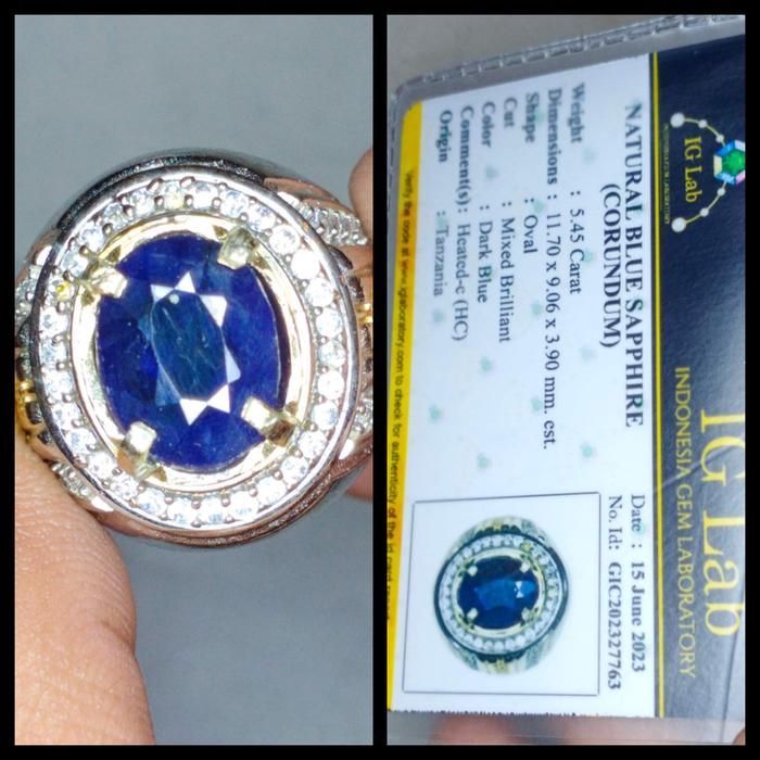 natural blue sapphire tanzania